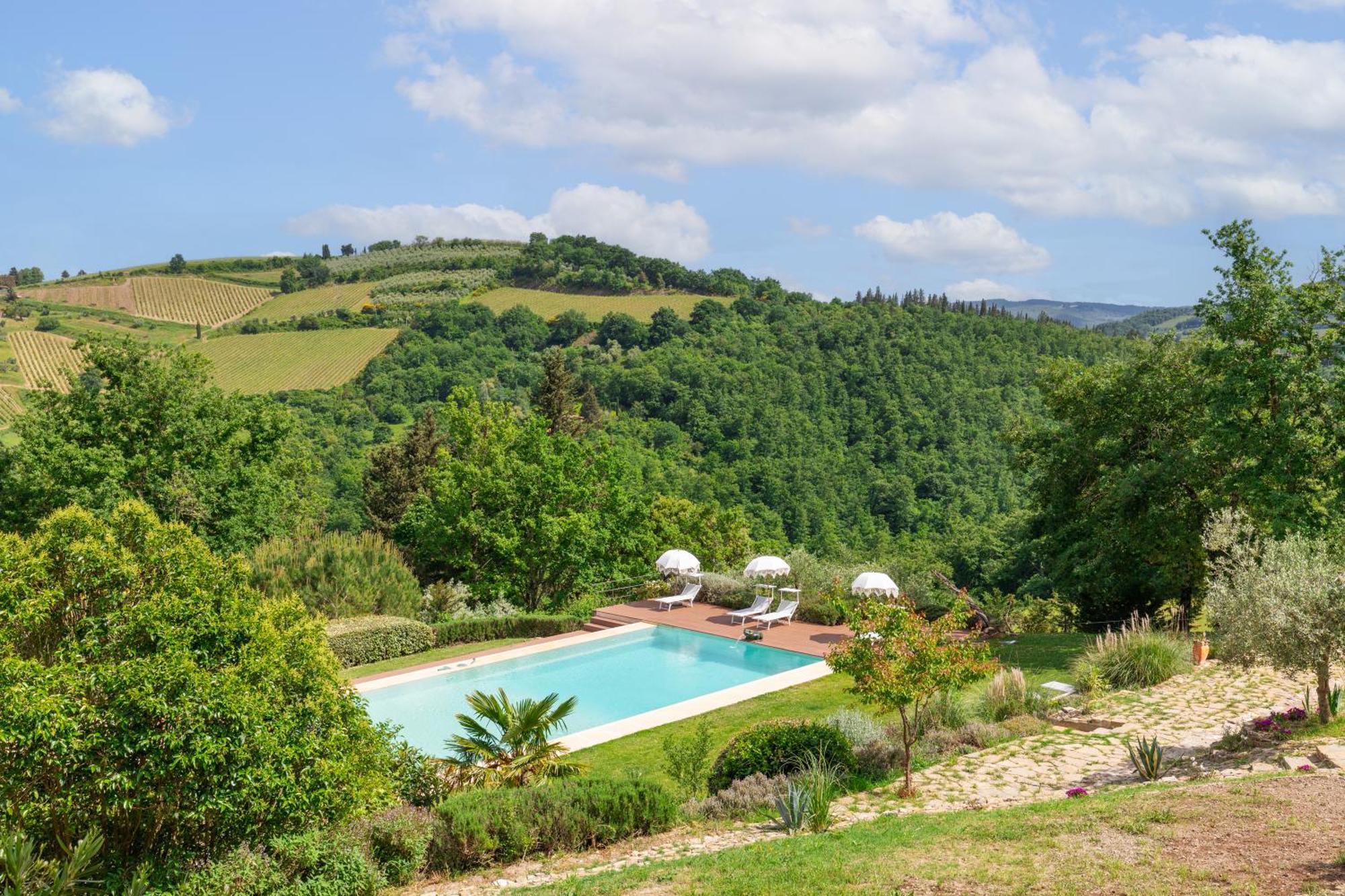 Villa Rignana Chianti Estate, Pool, Tennis,Cook Greve in Chianti Bagian luar foto