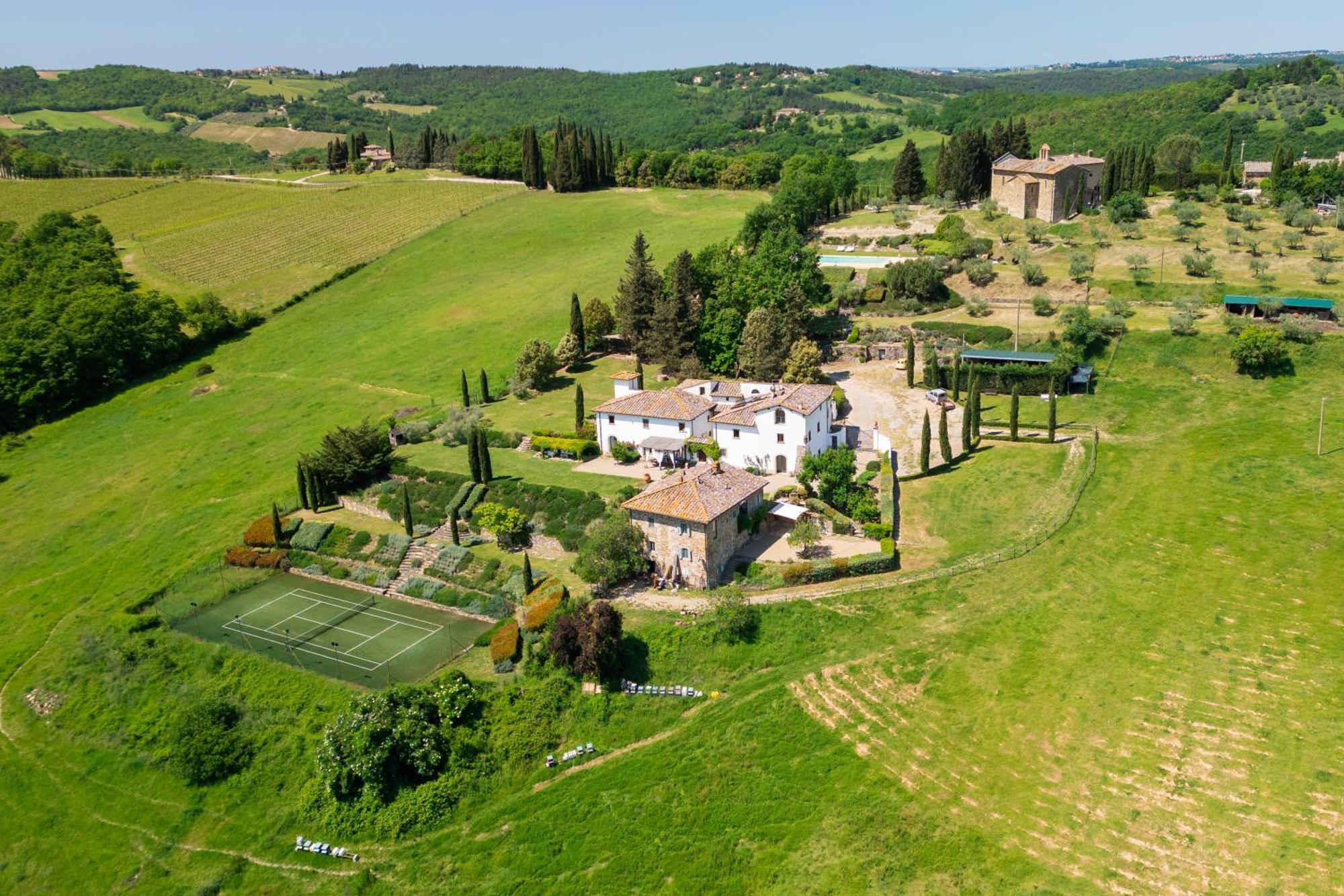 Villa Rignana Chianti Estate, Pool, Tennis,Cook Greve in Chianti Bagian luar foto