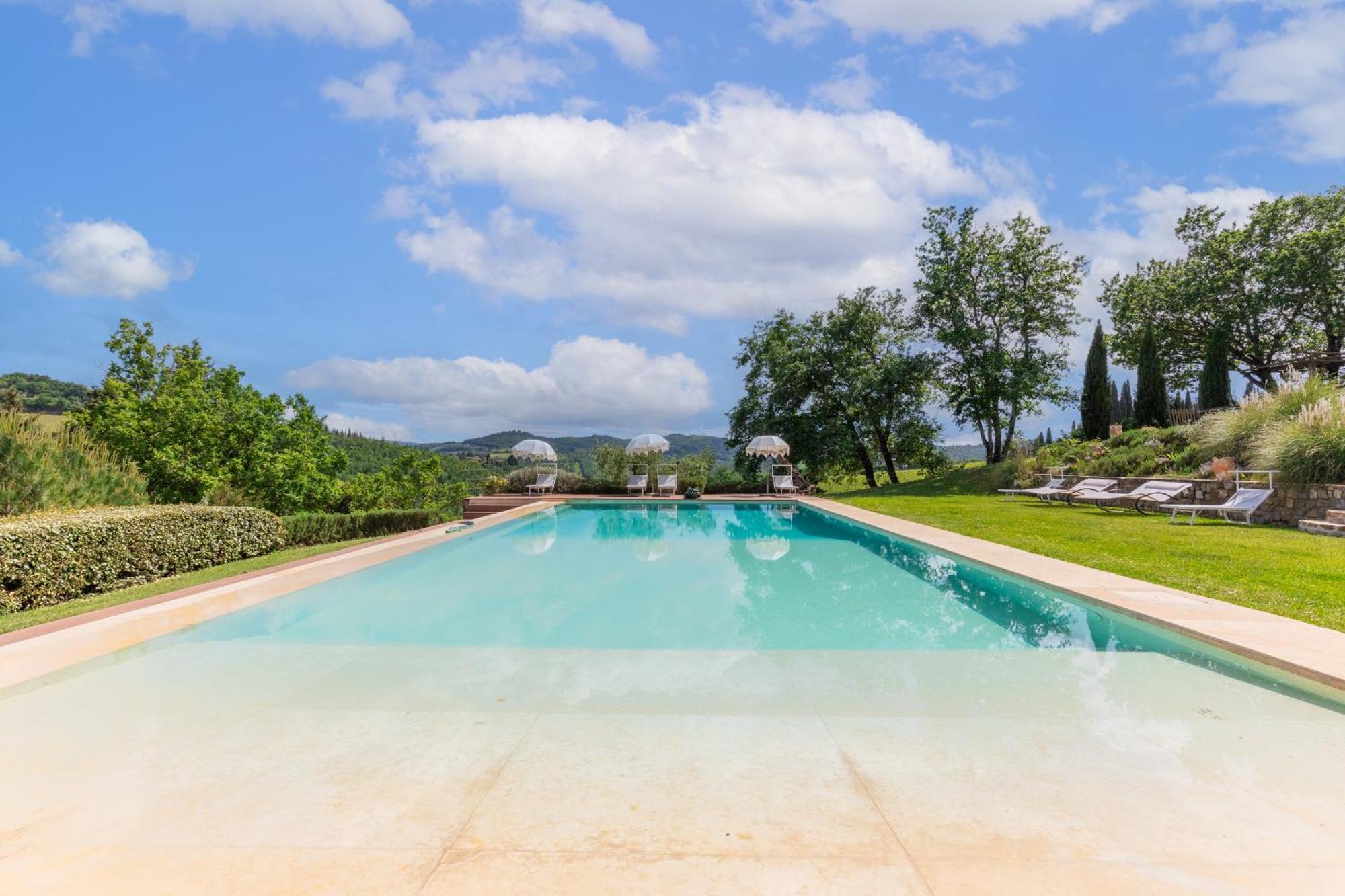 Villa Rignana Chianti Estate, Pool, Tennis,Cook Greve in Chianti Bagian luar foto