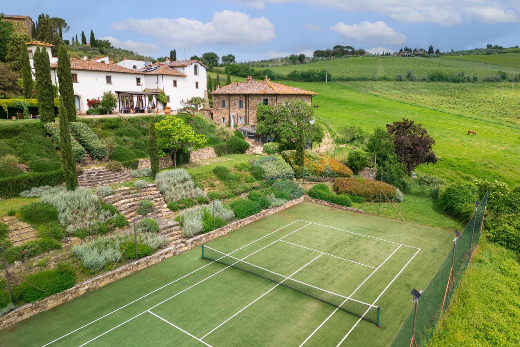 Villa Rignana Chianti Estate, Pool, Tennis,Cook Greve in Chianti Bagian luar foto